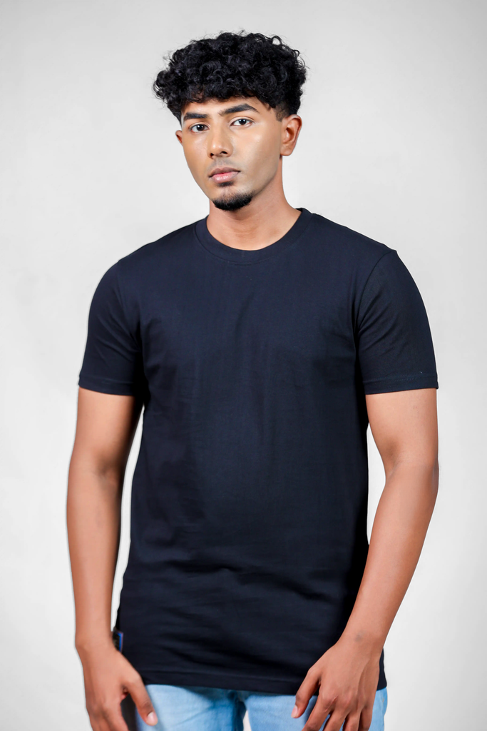Black T-Shirt for Men – Crew Neck Edition